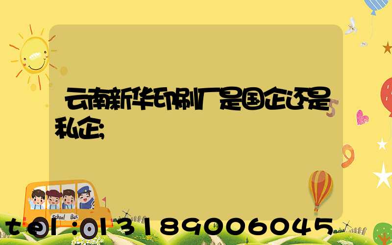 云南新华印刷厂是国企还是私企
