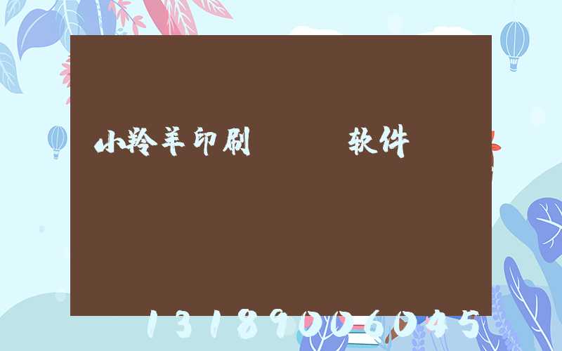 小羚羊印刷erp软件