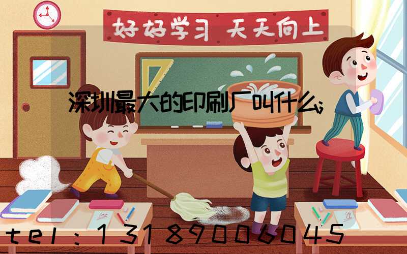深圳最大的印刷厂叫什么